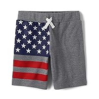 The Children's Place boys Americana Flag French Terry Shorts