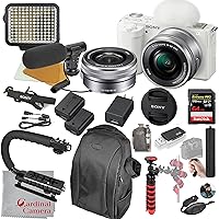 Sony Alpha ZVE10 Mirrorless Vlogger Camera with 16-50mm Lens Kit - White