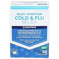 Multi-Symptom Nighttime Cold & Flu Relief, Softgels - 48 Count (New)