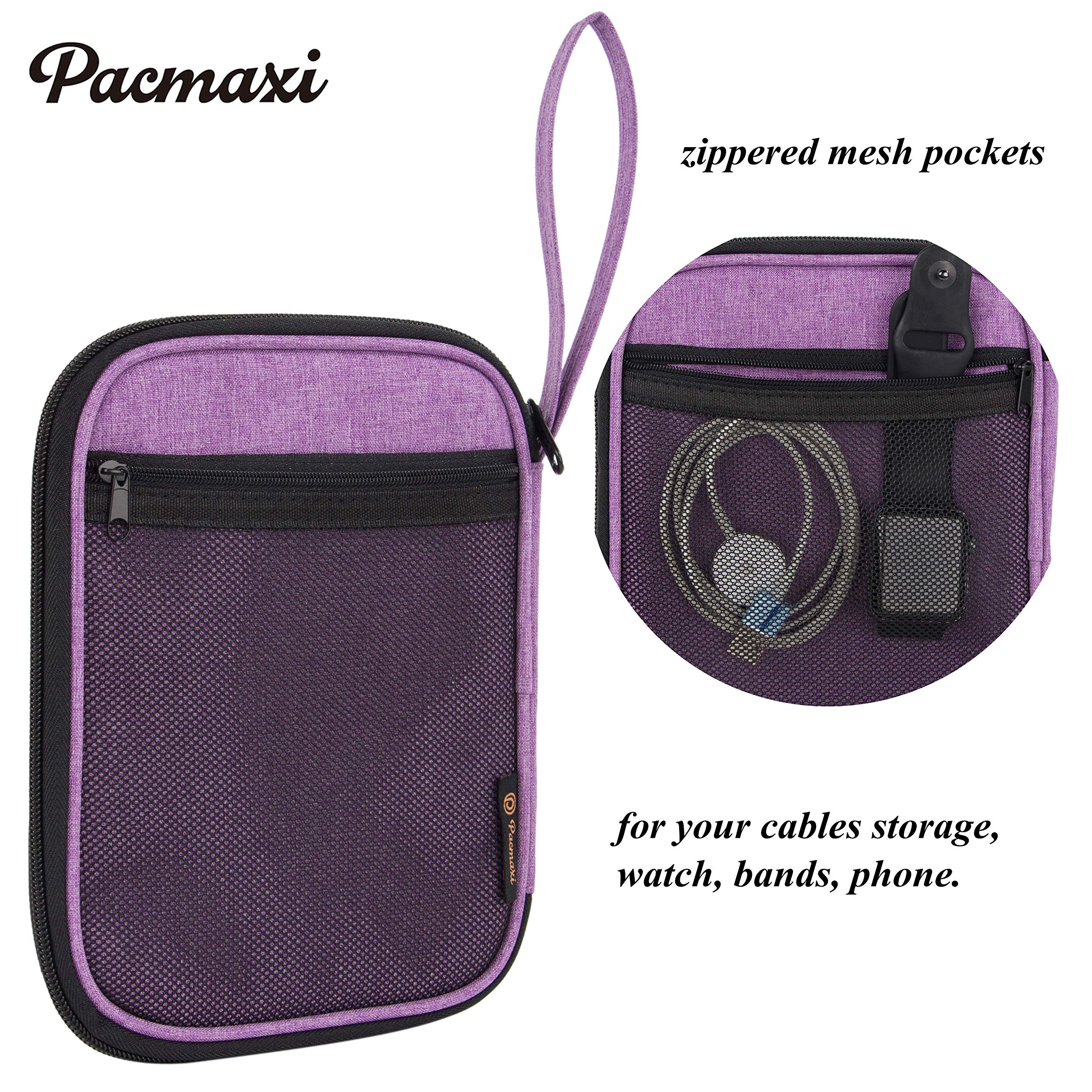 PACMAXI Watch Band Storage Organizer Holds 10 Watch Bands, Travel Watch Straps Carrying Case, Watch Band Storage Bag, (purple)