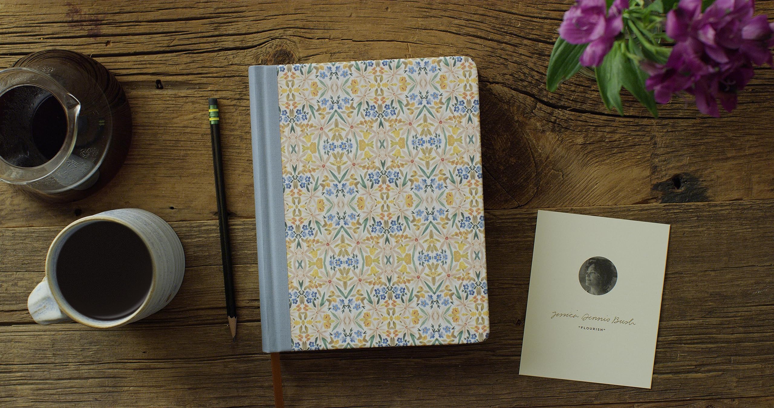 ESV Single Column Journaling Bible, Artist Series (Cloth over Board, Jessica Dennis Bush, Flourish)