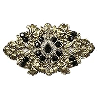 Oval Faux Marcasite, G