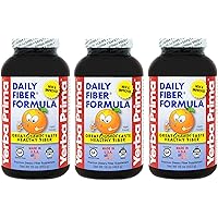 Yerba Prima Daily Fiber Formula 16 oz Powder (Pack of 3) - Great Tasting Premium Dietary Fiber Supplement, Made in The USA, Non-GMO, Gluten Free, Natural Orange Flavor