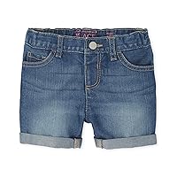 The Children's Place Baby Girls' and Toddler Jean Midi Shorts