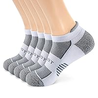 MONFOOT Women's and Men's 5-10 Pairs Athletic Cushion Running Performance Heel Tab Ankle Socks, multipack