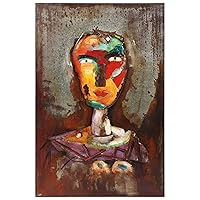 Homme 2 Mixed Media Iron Hand Painted Dimensional Wall Art, 48