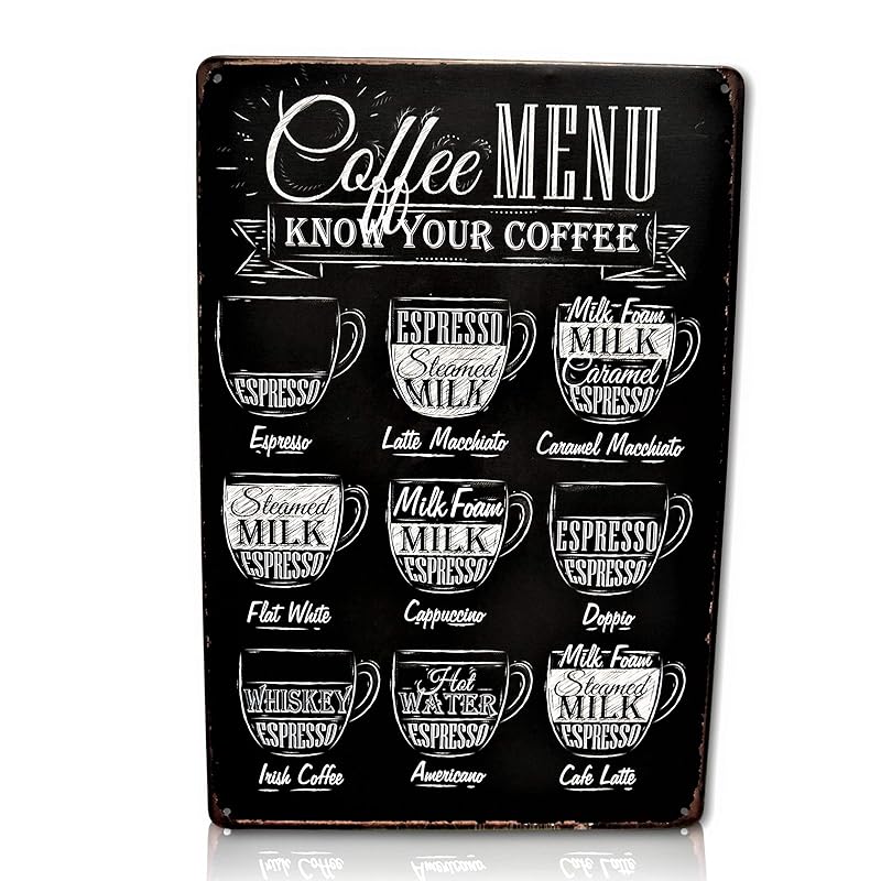 Mua Coffee Menu Bar Metal Sign | Perfect for your Home Coffee ...