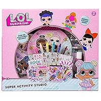 L.O.L. Surprise Super Activity Set Studio by Horizon Group USA, Sketch & Create with Stickers & Gemstones, Multicolor