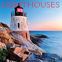 Graphique 2023 Lighthouses Wall Calendar | 12” x 12” | Thick Paper | Home & Office Organizer | Large Monthly Grid | 3 Languages & Marked Holidays | 4 Month Preview Page for 2024…