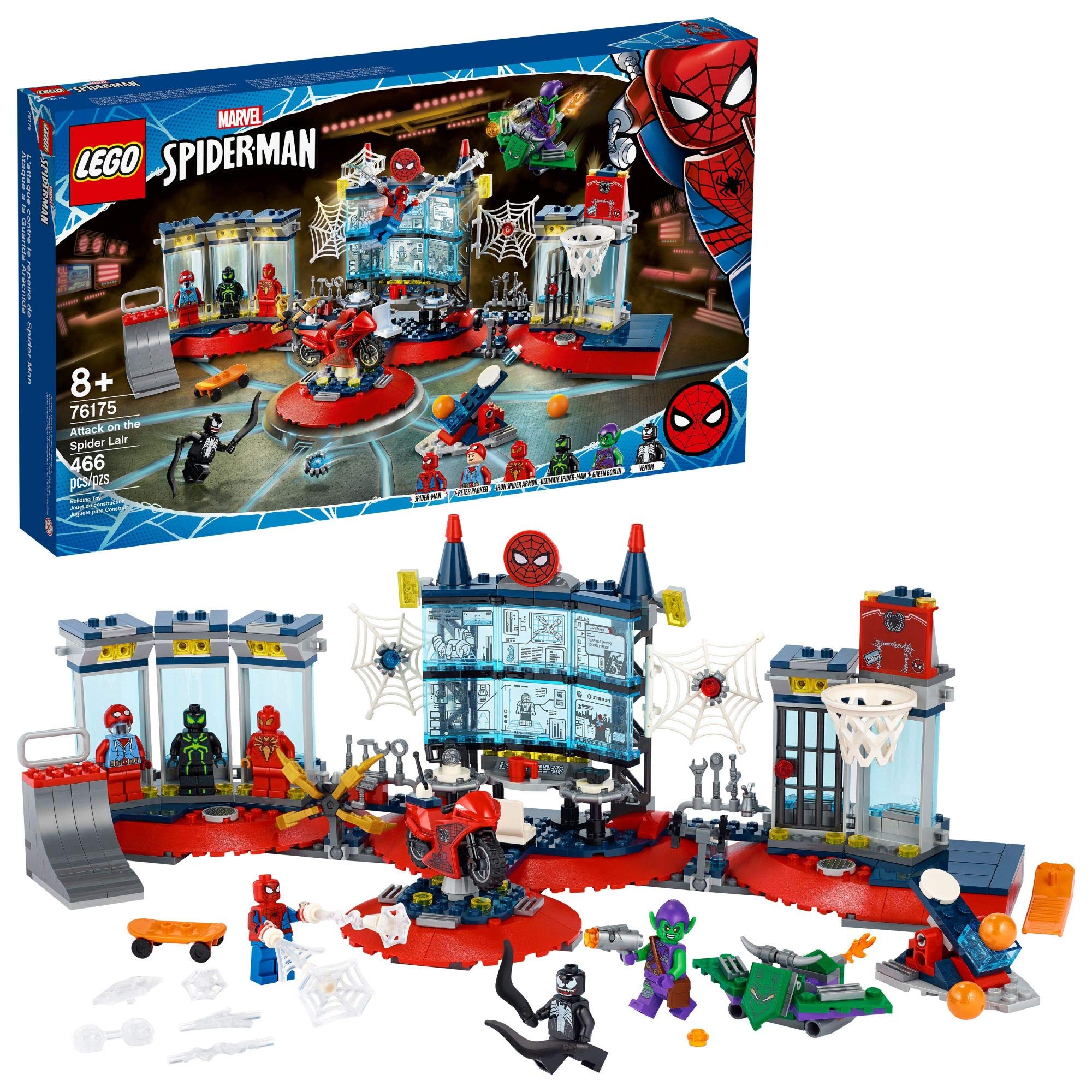 Mua LEGO Marvel Spider-Man Attack on The Spider Lair 76175 Cool Building  Toy, Featuring The Spider-Man Headquarters; Includes Spider-Man, Green  Goblin and Venom Minifigures, New 2021 (466 Pieces) trên Amazon Mỹ chính