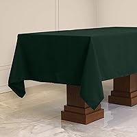 Kadut Rectangle Tablecloth (60 x 102 Inch) Rectangular Table Cloth for 6 Foot Table | Heavy Duty Fabric | Stain Proof Table Cloth for Parties, Weddings, Wrinkle-Resistant Table Cover | Hunter Green