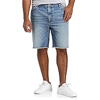 True Nation by DXL Big and Tall Athletic-Fit Faded Denim Shorts, Faded Blue