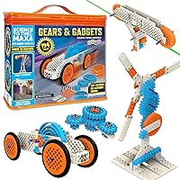 Gears & Gadgets 194pc Kids Building Toys - Build Large & Small Robotic Projects - STEM Toys for Kids Education - Construction Building Kit - Engineering Activities Science Kits for Kids Age 8-12