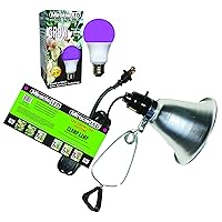 Miracle LED Absolute Daylight MAX Red & Blue LED Grow Lite & Clamp Fixture Kit - Replaces up to 150W - Combines Red & Blue Light for Healthy Indoor Plant Growth and Photosynthesis (604264)