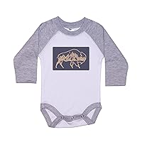 Bison Onesie/Mountain Buffalo/Sublimated Design/Western Baby Bodysuit/Super Soft