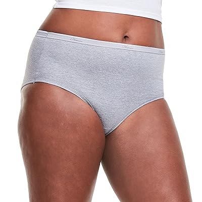 Hanes Womens Plus Size Panties Pack, Classic Cotton Brief Underwear,  Moisture-Wicking