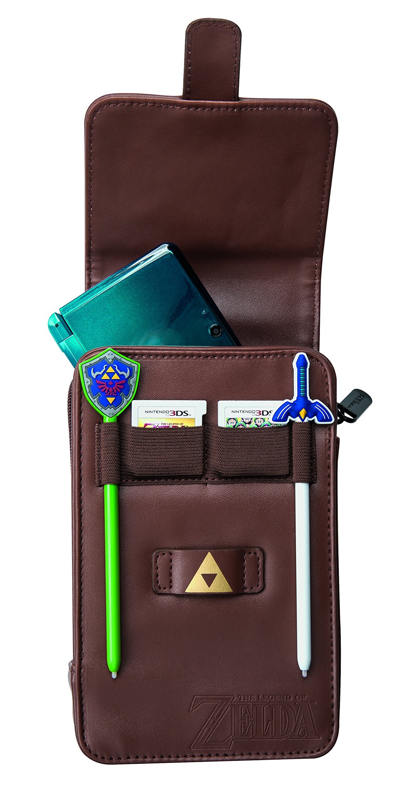 PowerA The Legend of Zelda Adventurer's Pouch - Nintendo 3DS/ Wii GameCube - Brown