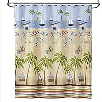 SKL Home Catch a Wave Fabric Shower Curtain, Multi