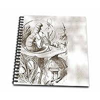 3dRose db_110199_1 Caterpillar on Mushroom Vintage Alice in Wonderland Drawing Book, 8 by 8-Inch