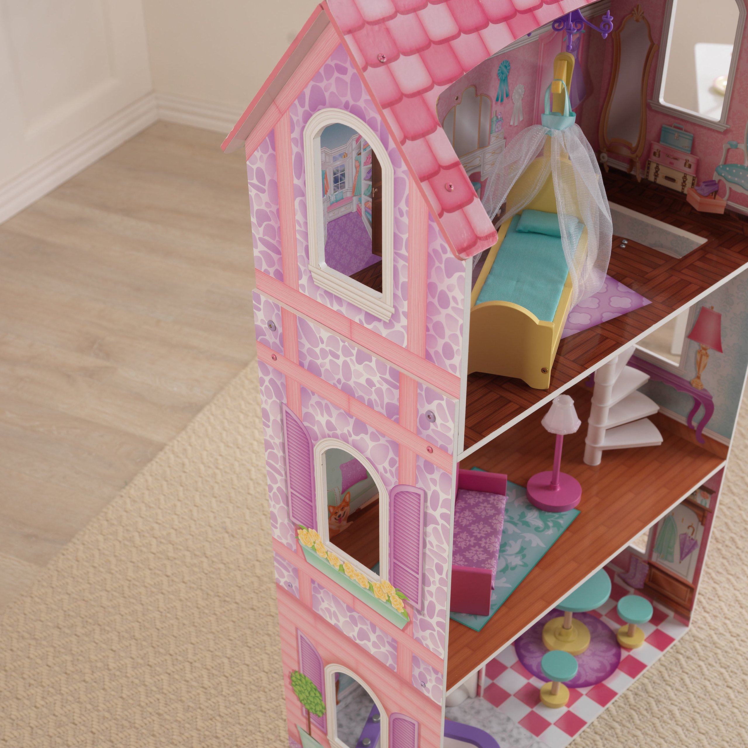 KidKraft Penelope Dollhouse with 9 Accessories Included, Gift for Ages 3+