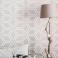 PINKIPO® Pack of 2, Lines of Nature, Large WALL STENCIL, Modern Wall Stencils for Painting, Stencils For Walls, Geometric Wall Stencil Pattern