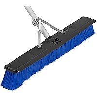 SPARTA Sweep Complete Floor Sweep with Squeegee for Catering, Buffets, Restaurants, Stainless Steel, 24 Inches, Blue, (Pack of 6)