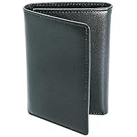 STAY FINE Men’s Leather RFID Trifold Wallet with Flip Up ID, Slim Extra Capacity Card Holder, Gift Ready, Black
