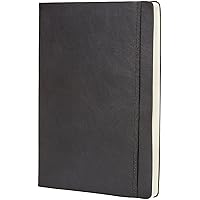 Amazon Basics Daily Planner and Journal, Black, 8.5 Inch x 11 Inch, Soft Cover