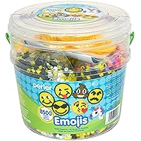 Perler Beads Emoji Bucket 8500pc, 6.5''L x 6.5''W x 6''H, Small