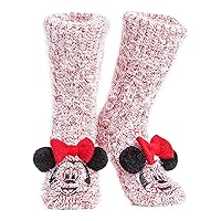 Disney Women's Slippers Socks Fluffy Slipper Socks