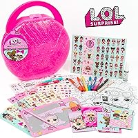 Creativity Case by Horizon Group USA,Create, Play & Store,DIY Activity Case Including Paper Dolls,Coloring Pages,Makers,Crayons,Glitter Glue,Scratch Art,Stickers & More.Hot Pink