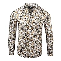 Rock Roll n Soul Men's Fashion Our Vines are Divine Floral Long Sleeve Button-Up Shirt
