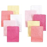 Unisex Baby Rayon from Bamboo Luxurious Washcloths, Pink Yellow 10-Pack, One Size