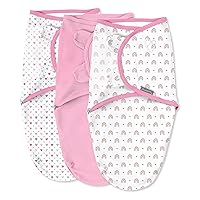 SwaddleMe by Ingenuity Original Swaddle - Size Small/Medium, 0-3 Months, 3-Pack (Over The Rainbow)