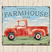 Farmhouse 2023 Hangable Wall Calendar,12”x24” Open,Vintage Farmers Market Signs,Shabby Chic Farm Photography House Decor,Sturdy & Thick Beautiful Large Full Page 16 Months For Organizing & Planning