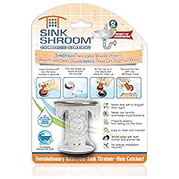 Revolutionary Bathroom Sink Drain Protector Hair Catcher, Strainer, Snare, Sinkshroom Chrome Edition, 1