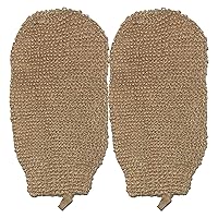 3 Pack Bath Shower Gloves Mitts for Exfoliating and Body Scrubber, Natural Hemp Bath Spa Shower Scrubber Loofah, Eco-Friendly Exfoliating Tool
