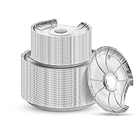 Pack of 50 Disposable Durable Burner Bibs for Electric and Gas Range Stoves - Aluminum Foil Round Burner Cover Liners - Great for Avoiding Cleanup from Oil & Food Dripping - (25 Large & 25 Small)