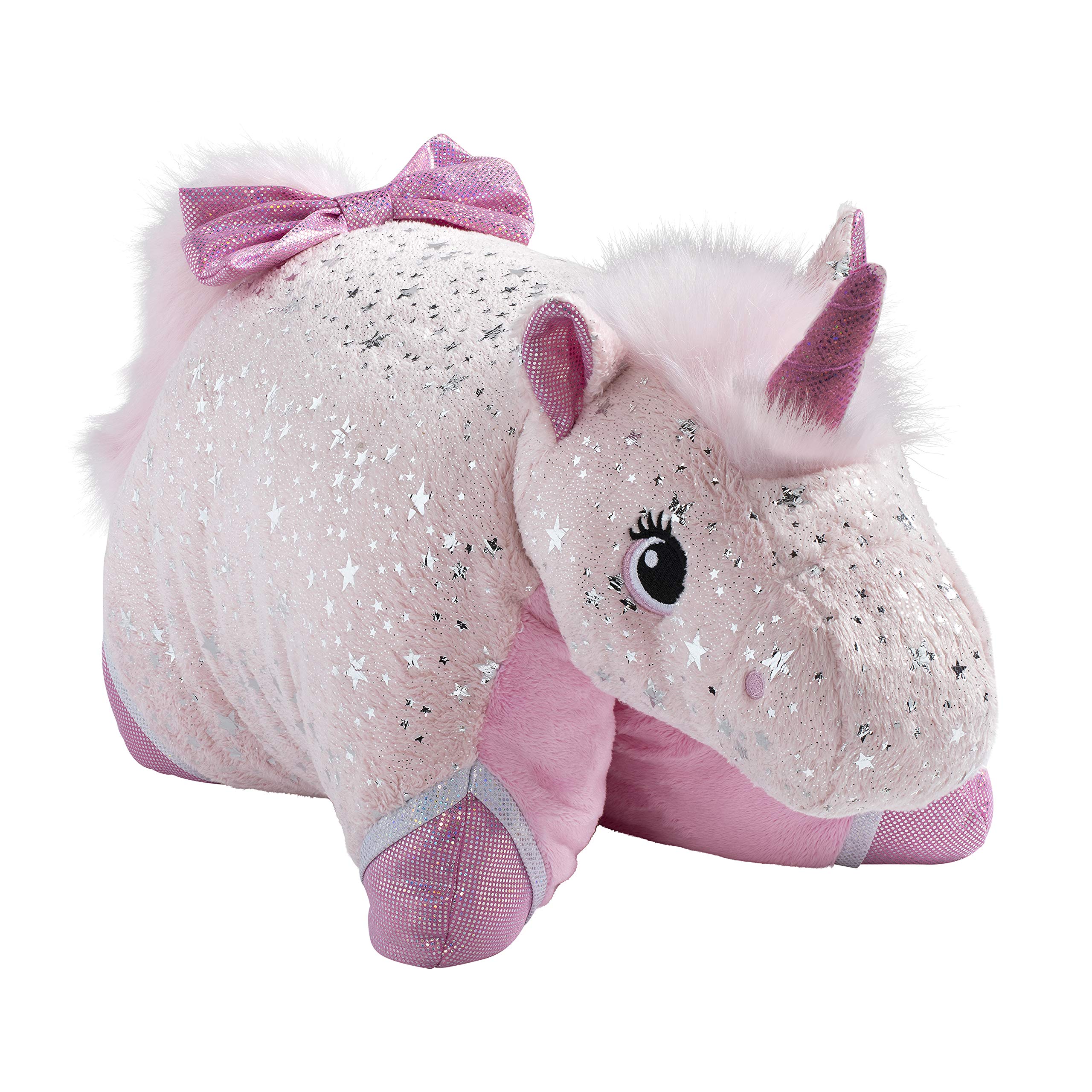 Pillow Pets Originals Sparkly Pink Unicorn Stuffed Animal Plush Toy