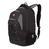 SwissGear 1186 Bungee Backpack, Black/Grey, 17-Inch
