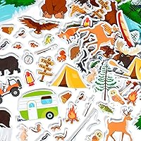 READY 2 LEARN Foam Stickers - Outdoors - Pack of 164 - Self-Adhesive Stickers for Kids - 3D Camping Stickers for Scrapbooks, Party Favors and Crafts