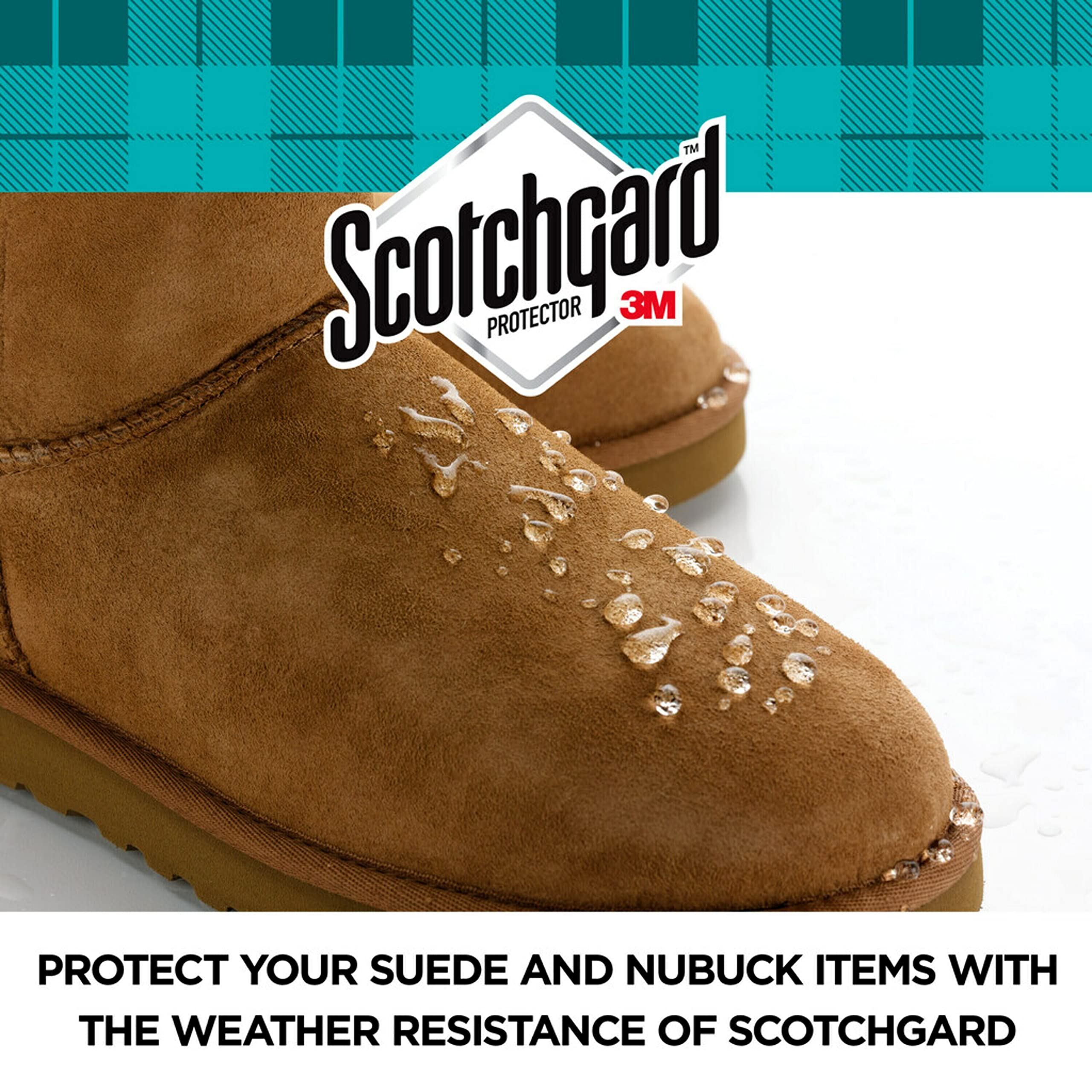 Scotchgard Suede & Nubuck Protector, Helps Repel Water, Designed to Block Out Rain, Sleet and Snow, Ideal for Use on Footwear, Coats, Backpacks, Accessories, 6 Ounces