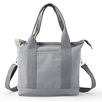 Large Canvas Tote Bag with Compartment Zipper Crossbody Adjustable Shoulder Bag Shoulder Bag Multi Purpose Messenger Bag