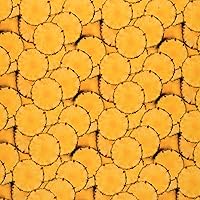 Mook Fabrics Cotton Fruits-Vegetables, Yellow, 15 Yard Bolt