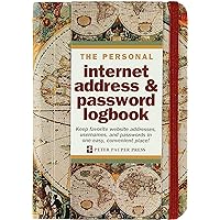 Old World Internet Address & Password Logbook (removable cover band for security)