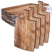 12 Packs Cutting Board Set Plain Chopping Board with Handles Large Serving Board Wooden Kitchen Cutting Board Bulk for Vegetables Meat Pizza Cheese Fruit Bread (17 x 10 Inch, Acacia Wood)
