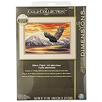 Dimensions Gold Collection Counted Cross Stitch Kit, The Silent Flight, Beige Aida, 16'' x 11'', multi-colored, 18 Count