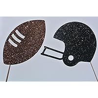 2 Pc Photo Booth Party Props Football Go Team Football Helmet and Football