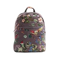Maison d' Hermine Backpack Cotton Shoulder Backpack with Small Pouch Lightweight Bag for Travel Work Beach Perfect for Women & Men (Eden - Violet)