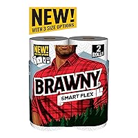 Brawny Smart Flex Paper Towel Rolls, 2 Count